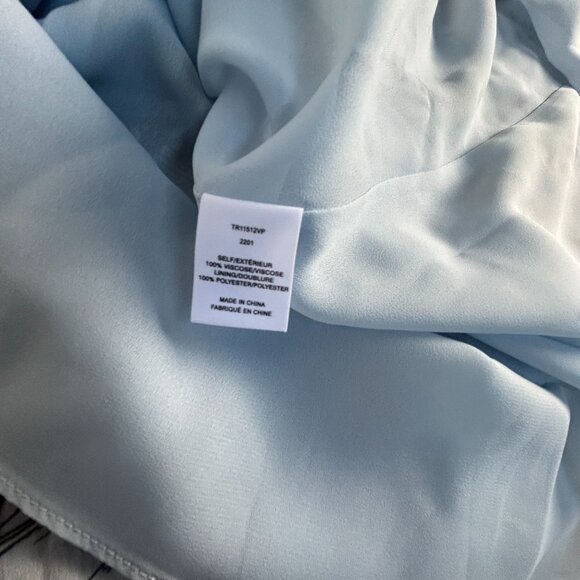 Derek Lam 10 Crosby Womens Juno Trapeze Mini Dress Size 2 Blue Black Print Lined - Picture 4 of 9